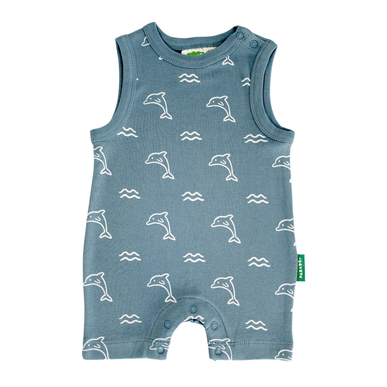 Parade Organic Cotton Romper - Dolphins