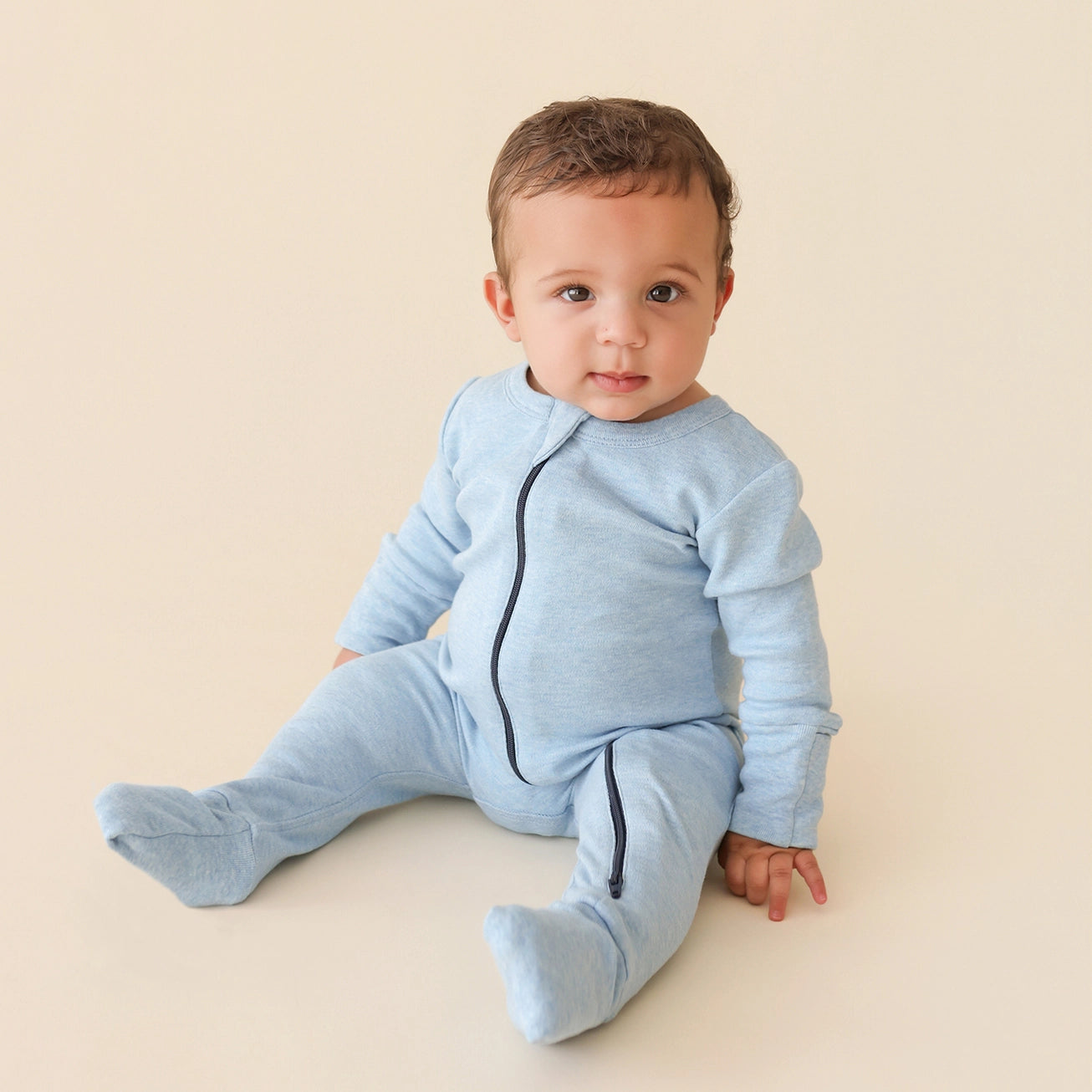 Parade Organic Cotton Footless Sleeper - Blue Melange