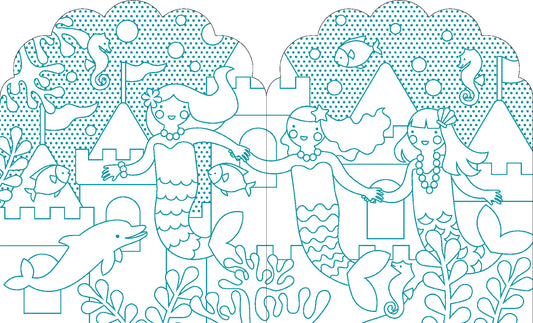 Mermaid Colouring Book with Stickers