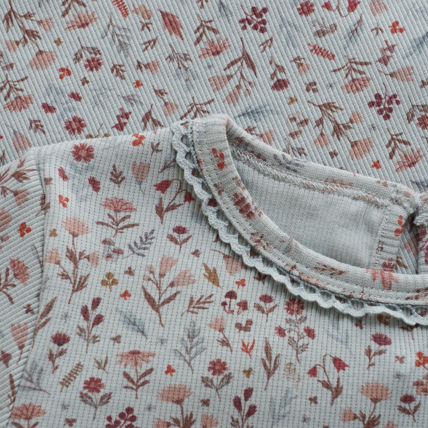 Minymo Tee - Grey Floral