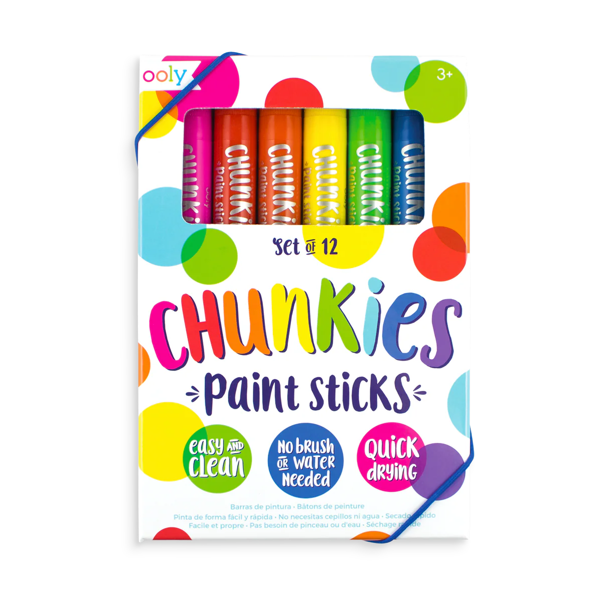 Ooly Chunkies Paint Sticks - 12 Pack