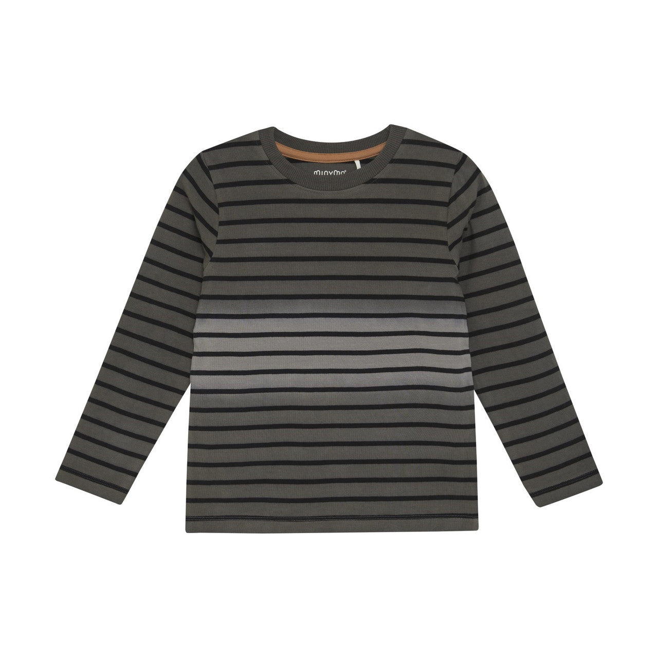 Minymo Tee - Dark Gull Grey Stripes