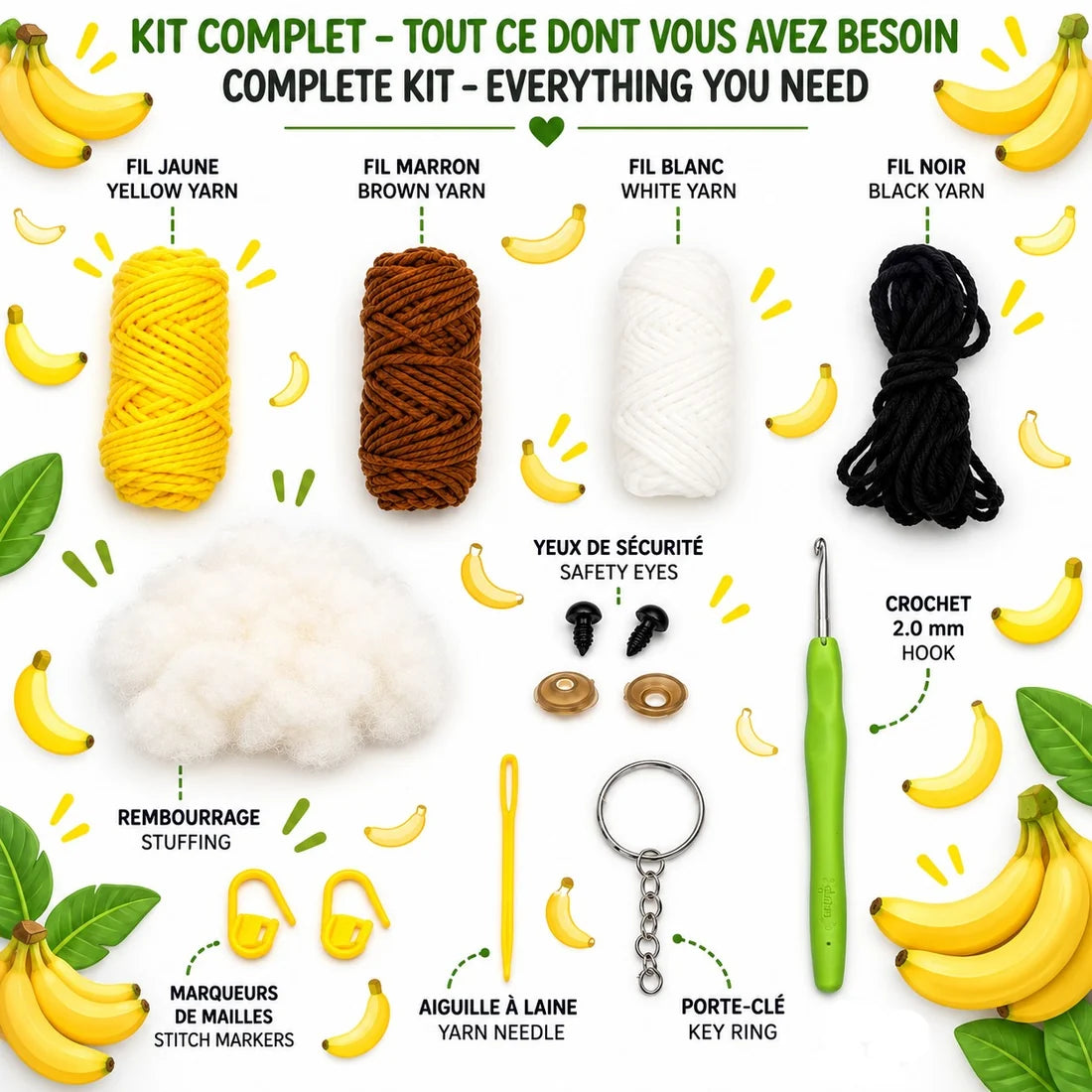Banana Buddy Crochet Kit