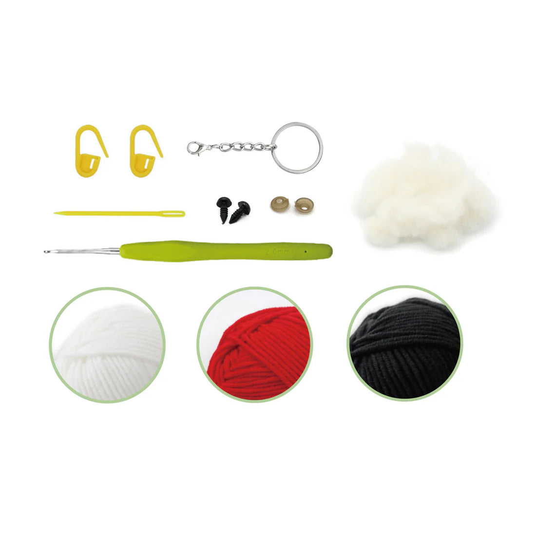 Mini Mushroom DIY Crochet Keychain Kit