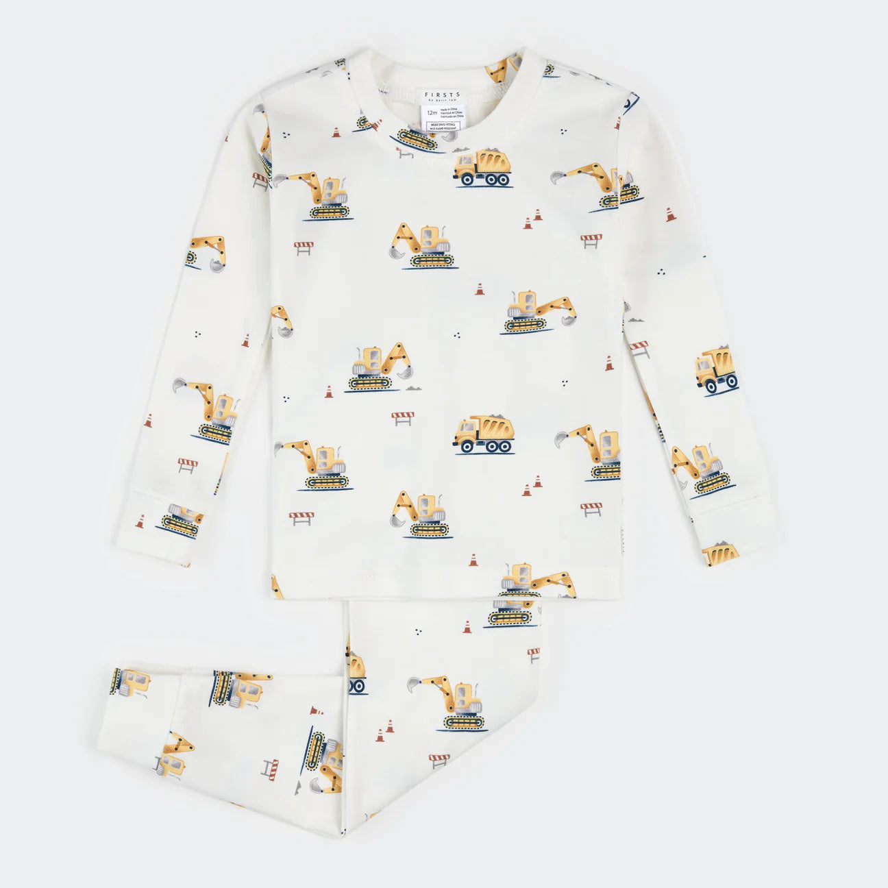 Diggers Organic Cotton Baby PJs