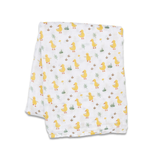 Lulujo Muslin Swaddle - Ducks