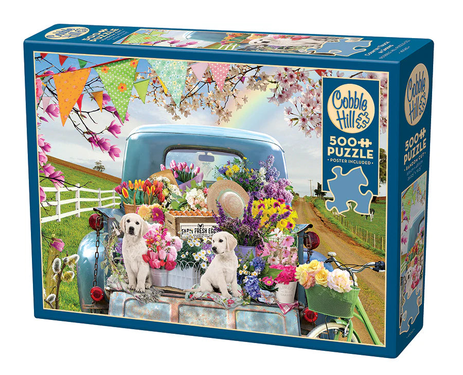 Country Truck in Spring 500 Piece Puzzle