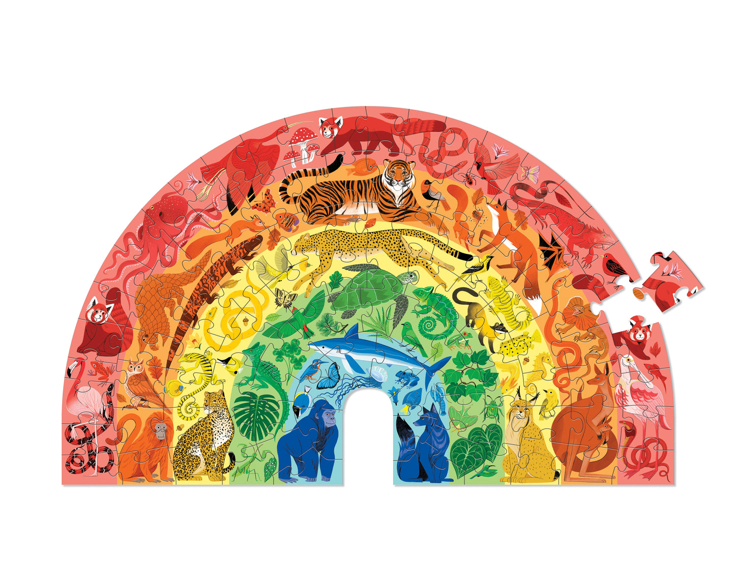 Rainbow Animals 100 Piece Puzzle