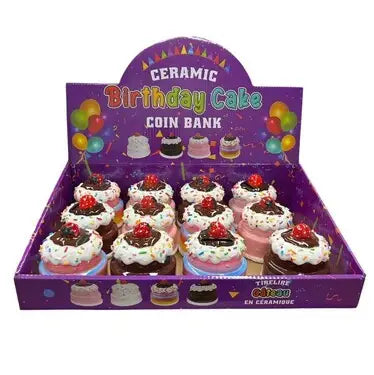 Ceramic Cake Coin Bank