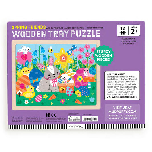 Spring Friends Wood 12 Piece Puzzle