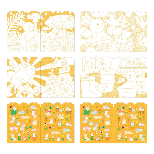 Bunnies Colouring Book with Stickers