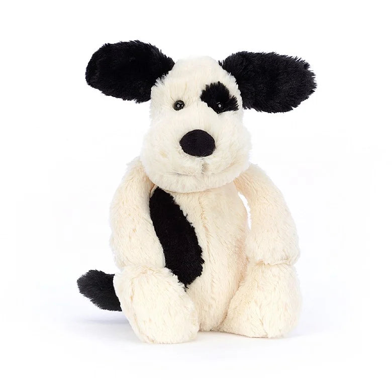 Bashful Black and Cream Puppy