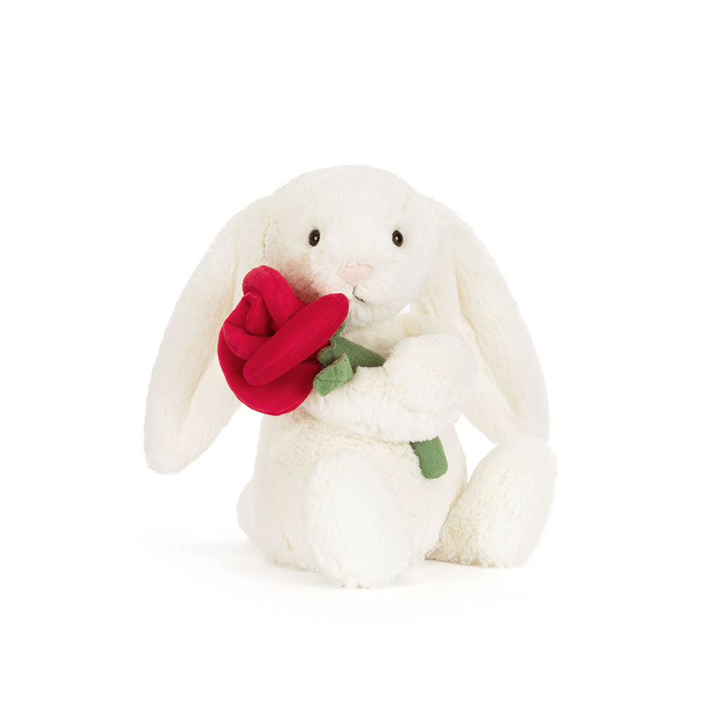 Bashful Cream Bunny with Rose – Not for Long Boutique