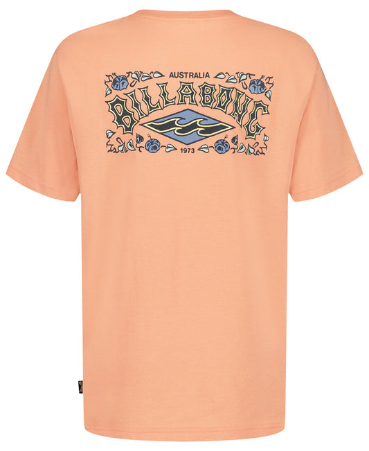 Billabong Heritage Arch Tee - Faded Orange