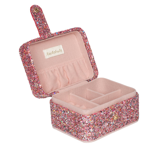 Pink Confetti Glitter Jewelry Box