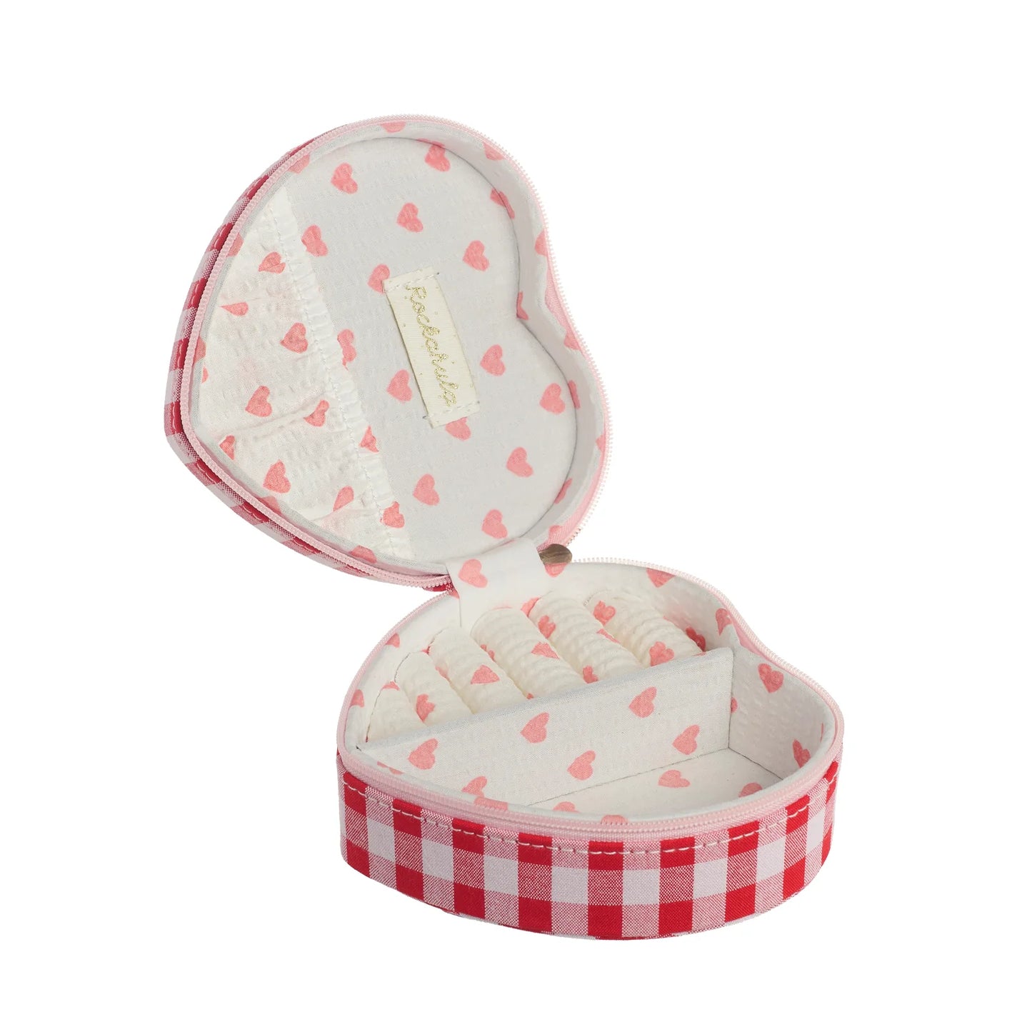 Gingham Love Hearts Jewelry Box
