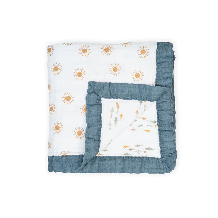 Lulujo Muslin Quilt - Sun & Fish