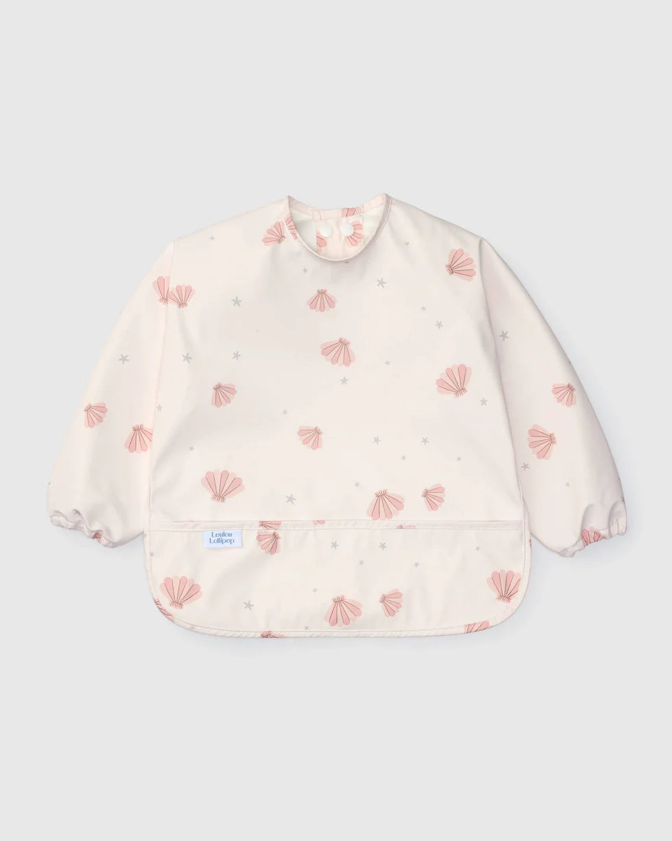 Seashells Long Sleeve Waterproof Bib
