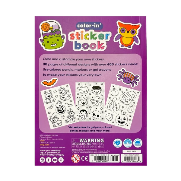 Stickiville Color-in' Sticker Book - Cute n Spook