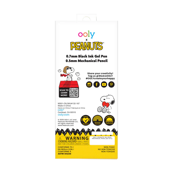 Ooly x Peanuts Gel Pen and Mechanical Pencil