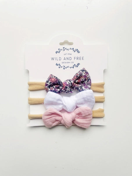 Floral Bow Baby Headbands