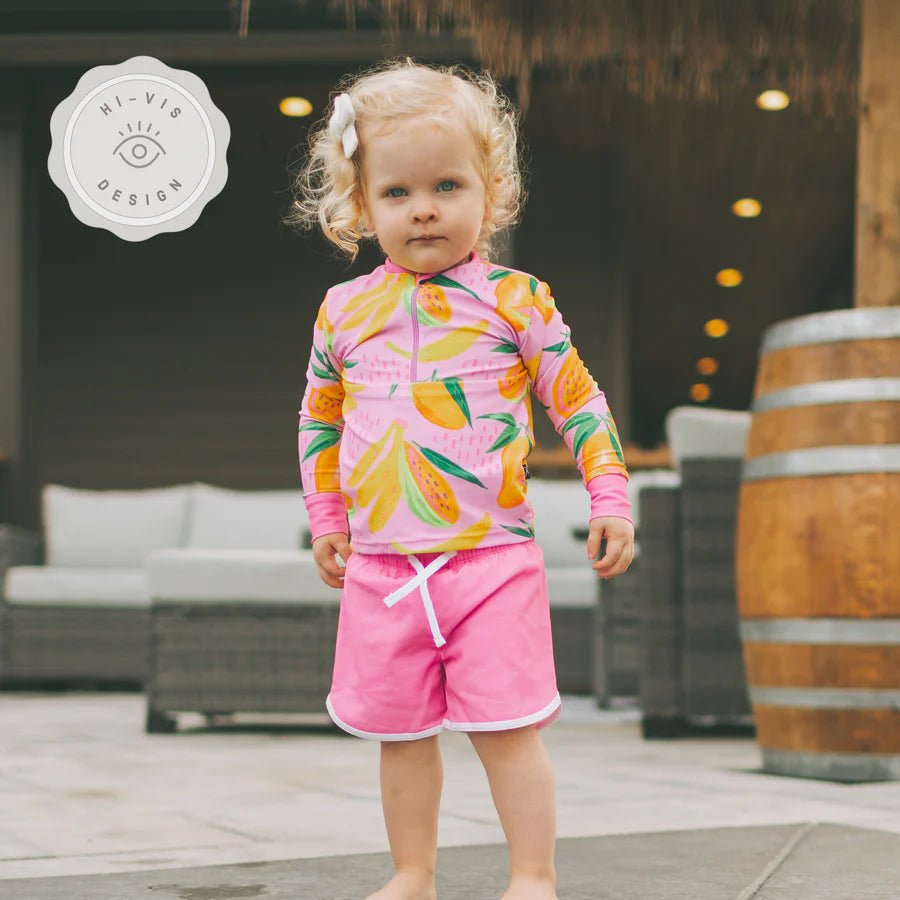 Honeysuckle Swim Trunks - Bright Pink