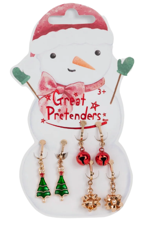 Snowman Clip on Earrings