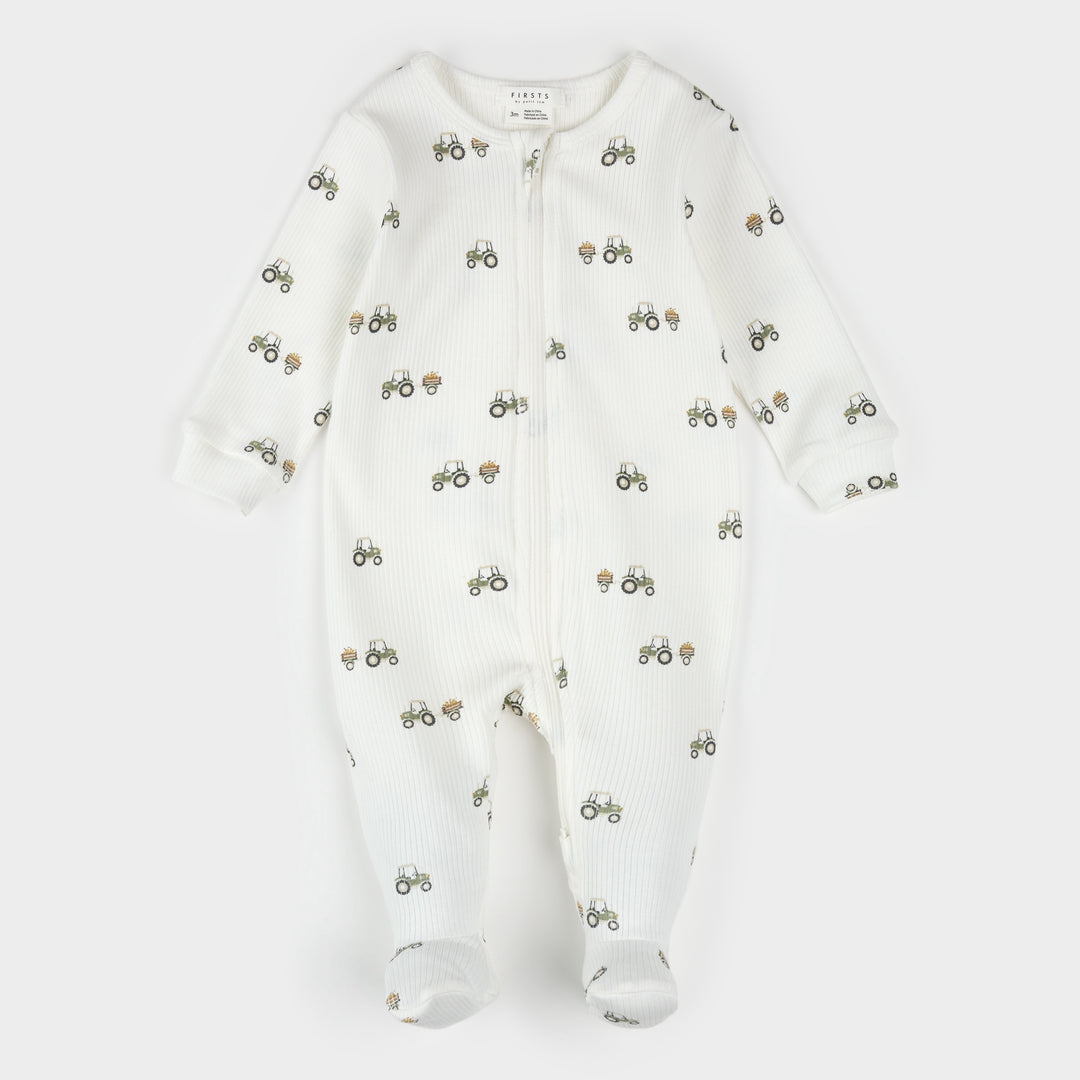 Petit Lem Organic Cotton Sleeper - Pear Truck