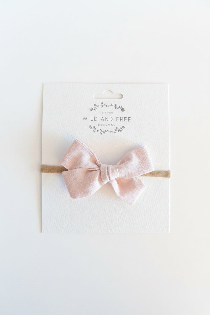 Blush Bow Baby Headband