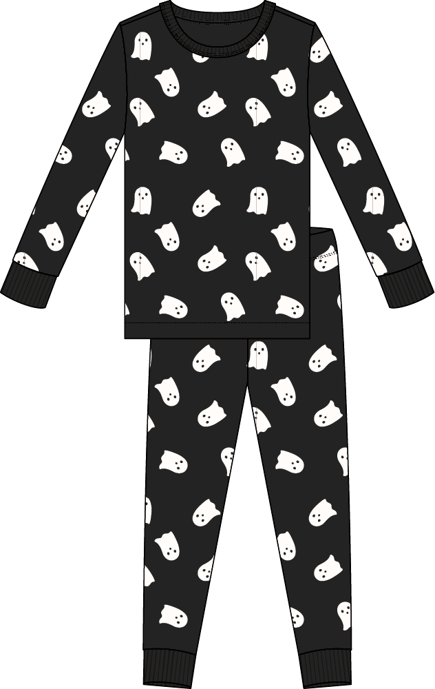 Glow-in-the Dark Ghosts Organic Cotton PJs