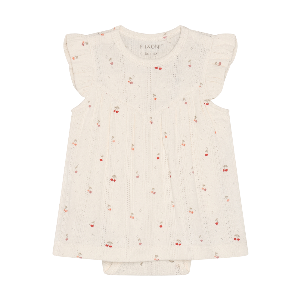 Fixoni Baby Dress - Cherry Pointelle