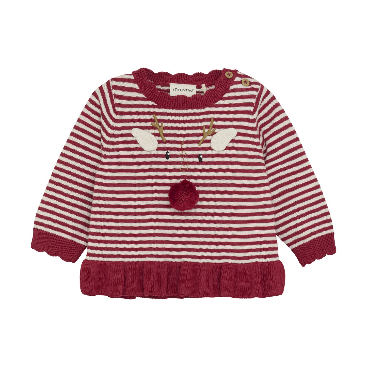 Minymo Baby Sweater - Rio Red Reindeer