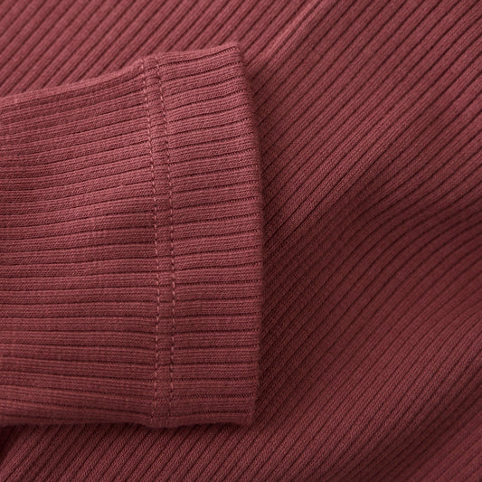 Minymo Baby Ribbed Leggings - Withered Rose