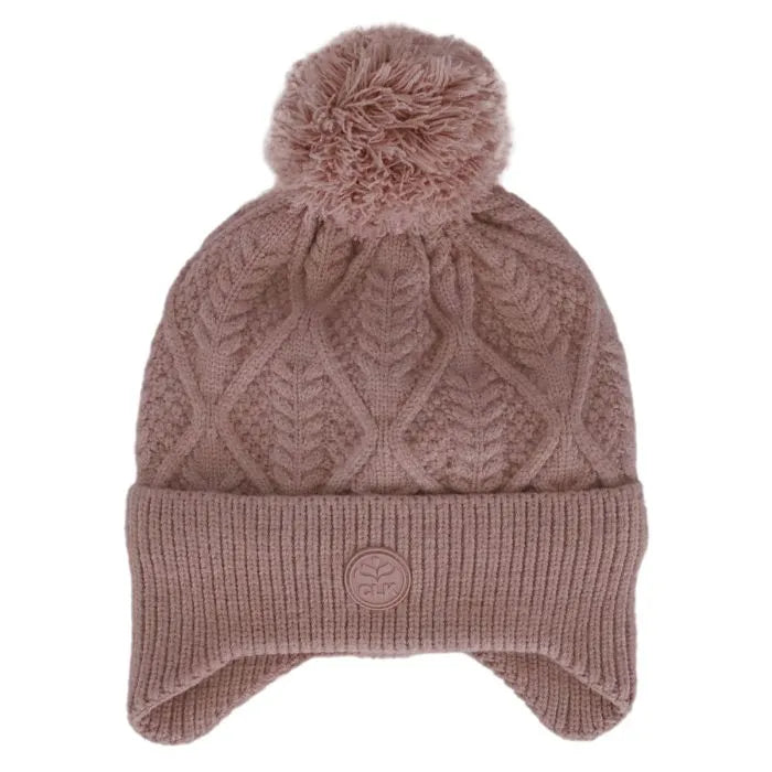 Calikids Knit Windproof Hat - Misty Rose