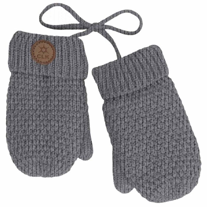 Calikids Soft Touch Knit Mittens - Light Grey