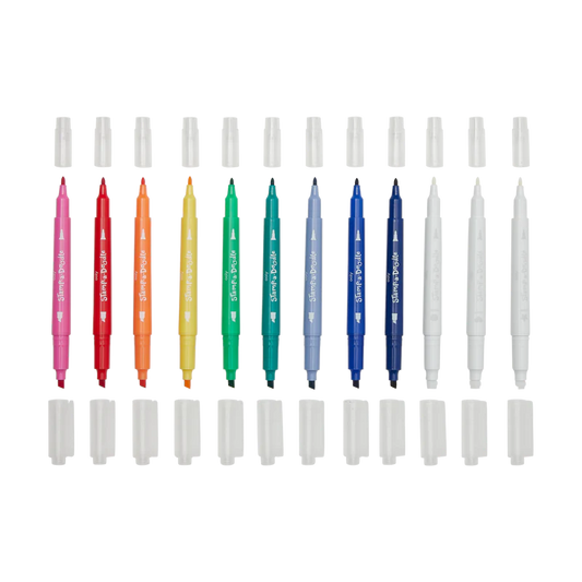 Ooly Stamp-A-Doodle Double Ended Markers - Set of 12
