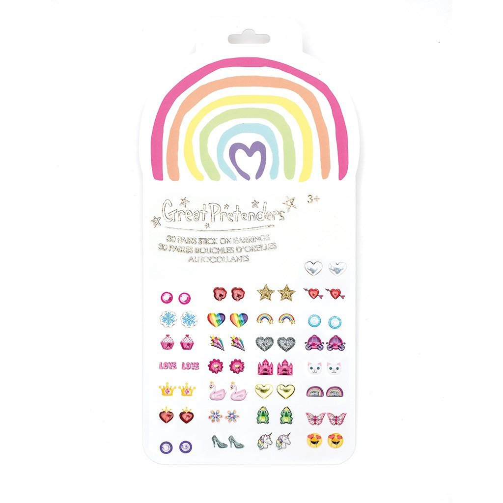 Stick On Earrings - Rainbow Love