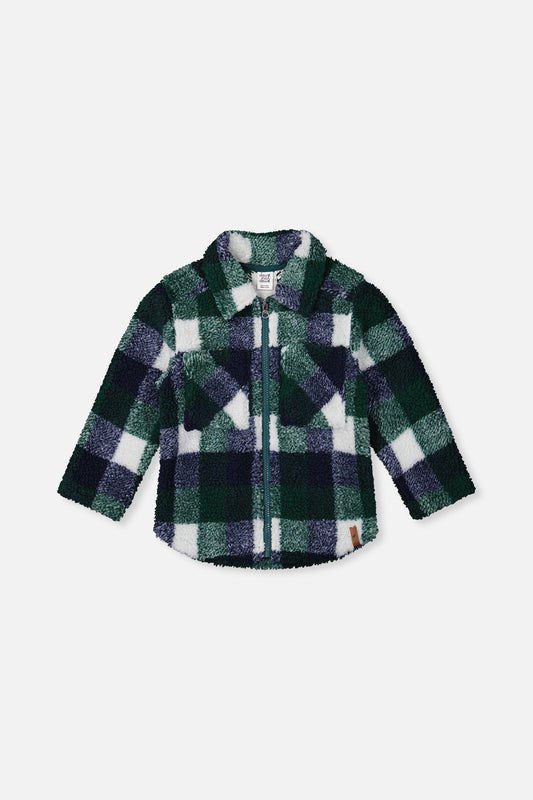 Deux par Deux Zippered Overshirt