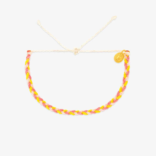 Pura Vida Mini Braided Bracelet - Blushing Lemonade (Final Sale)