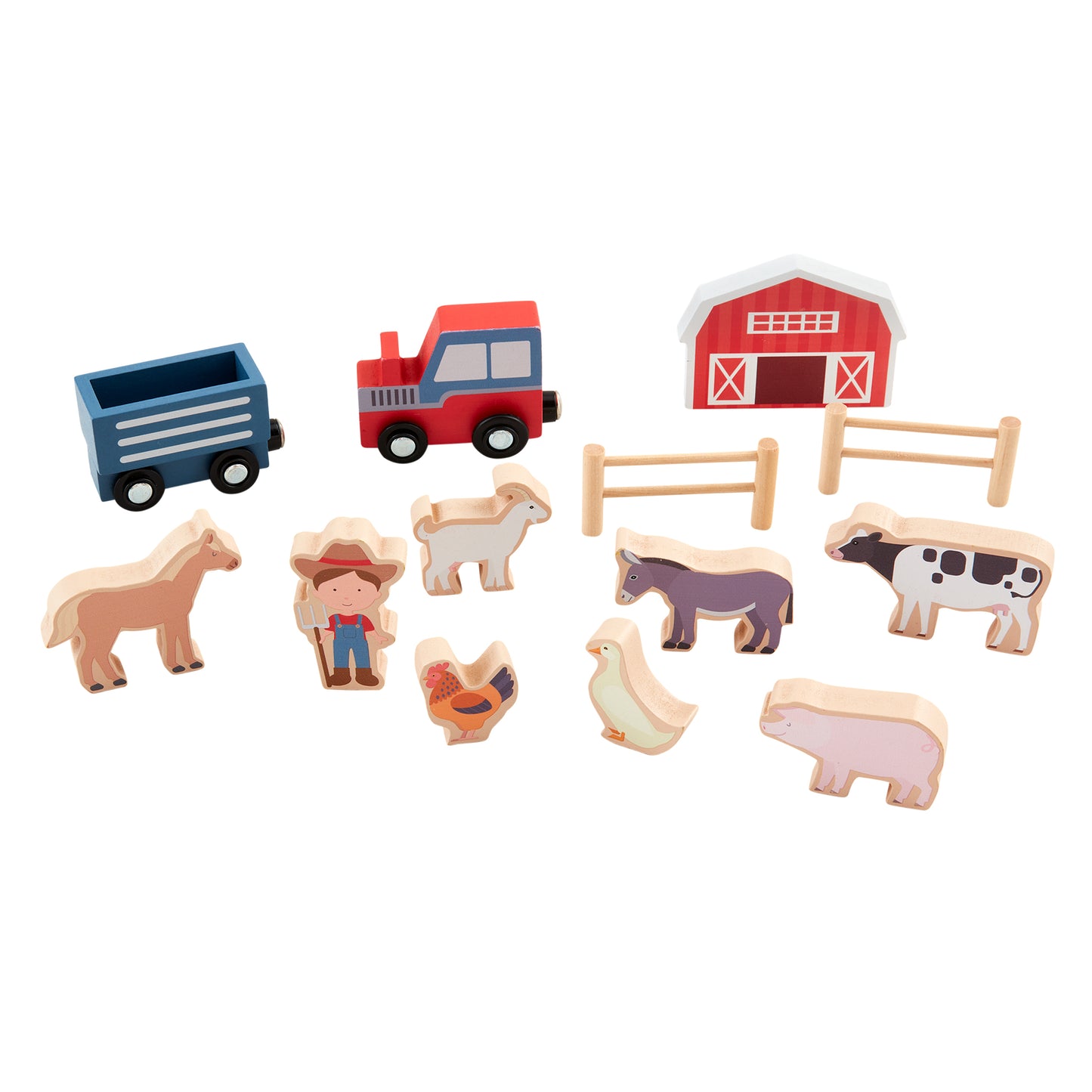 Mud Pie Wood Farm Set