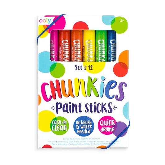 Ooly Chunkies Paint Sticks - 12 Pack