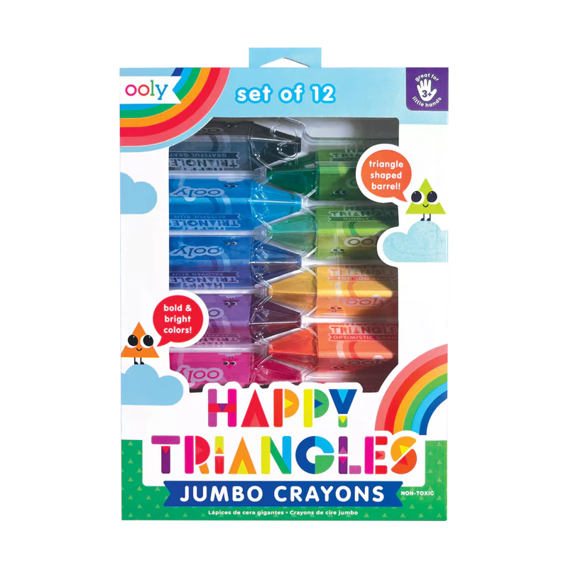 Ooly Happy Triangles Jumbo Crayons