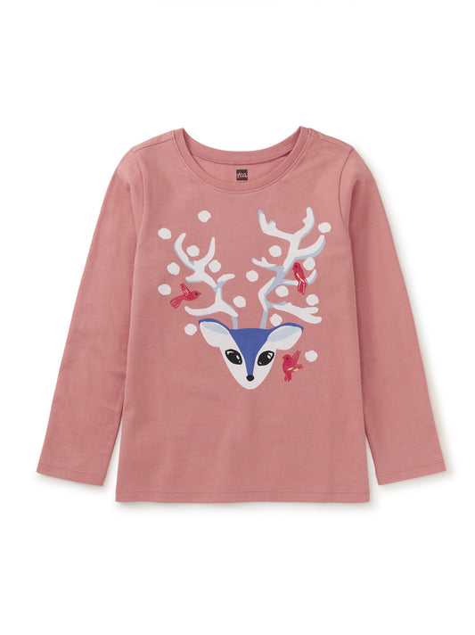 Tea Collection Graphic Tee - Decorated Deer