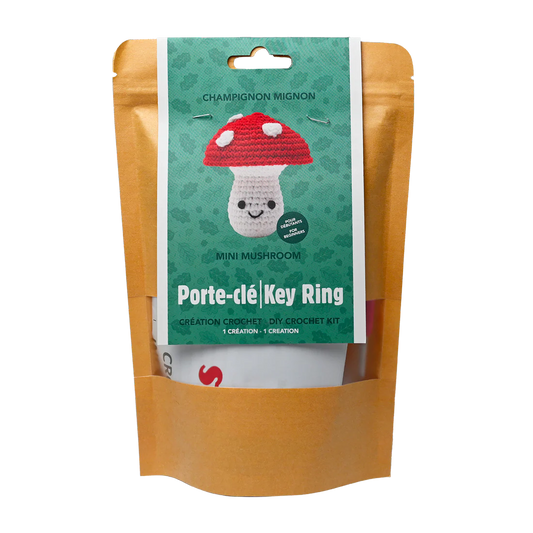 Mini Mushroom DIY Crochet Keychain Kit