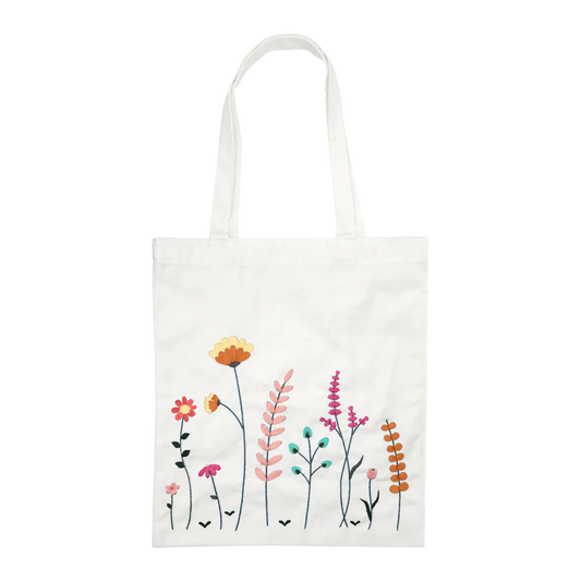 Meadow Flowers DIY Embroidery Tote Kit