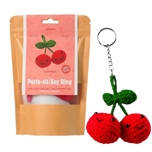 Cherries DIY Crochet Keychain Kit