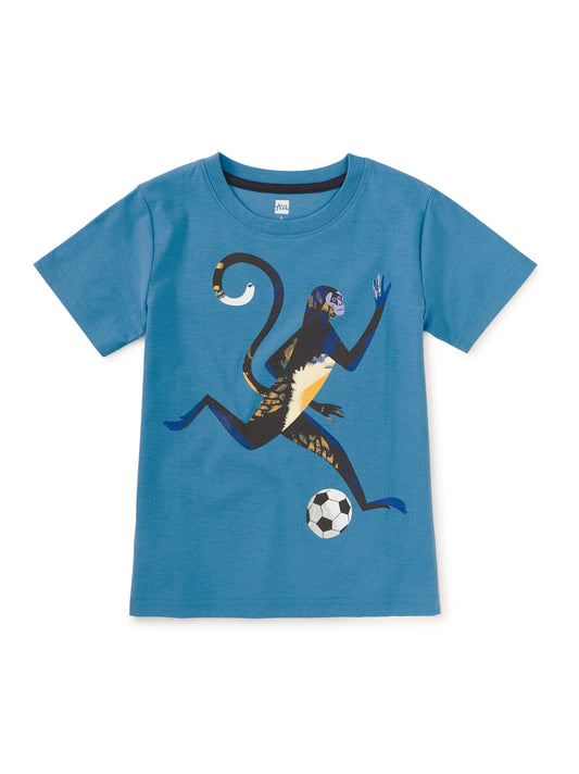 Tea Collection Graphic Tee - Soccer Monkey