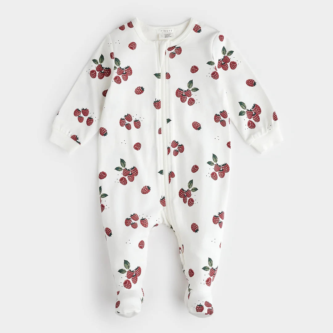 Petit Lem Organic Cotton Sleeper - Raspberry