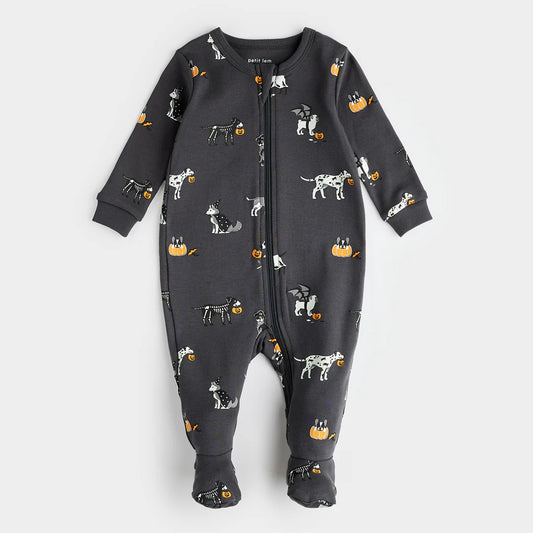 Petit Lem Organic Cotton Sleeper - Howl-oween