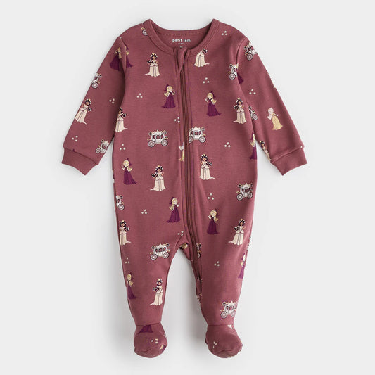 Petit Lem Organic Cotton Sleeper - Princess Print